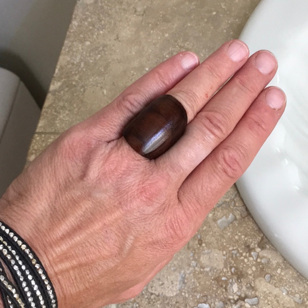 NWT Favorite Handmade Chunky Wood Ring! Boho Chic!